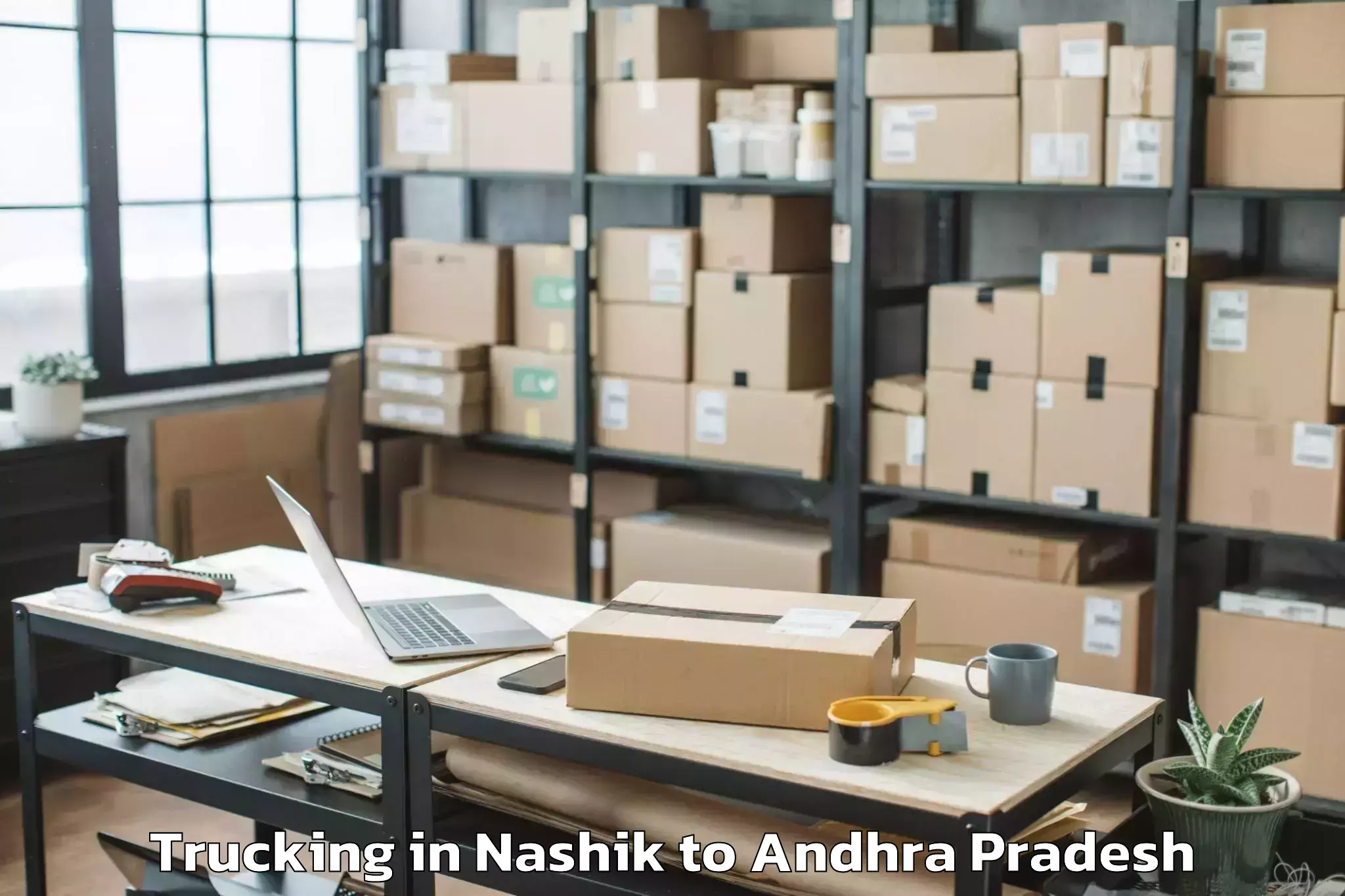 Book Nashik to Peddapanjani Trucking Online